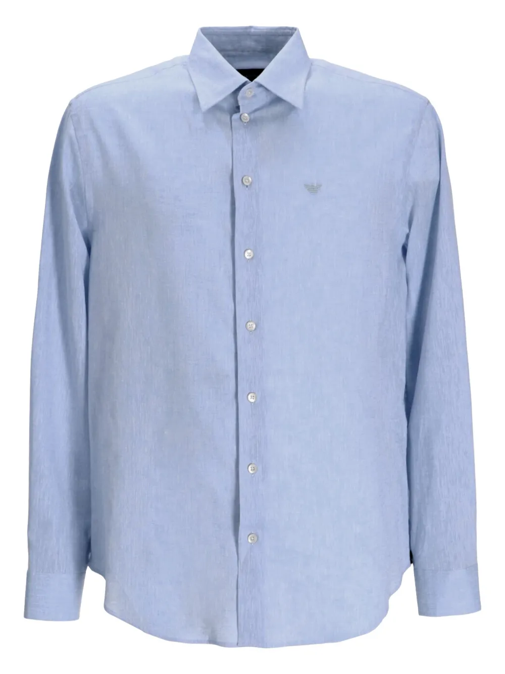 Emporio Armani logo-embroidered shirt | Blue | Image 1