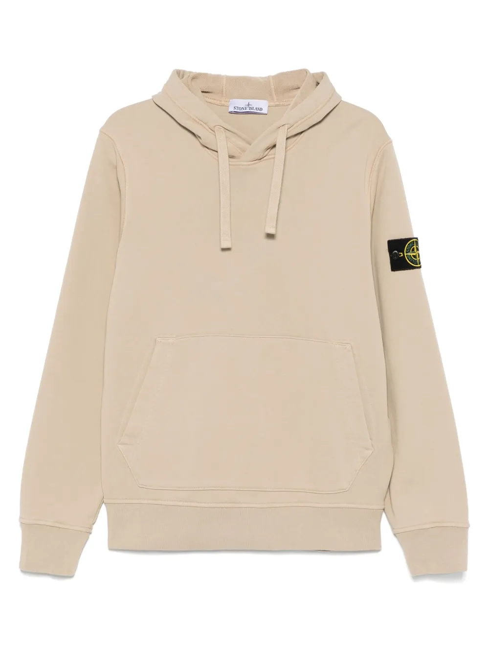 Stone Island Hoodie met Compass-logopatch Beige