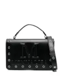 Monnalisa eyelet-embellished tote bag - Black