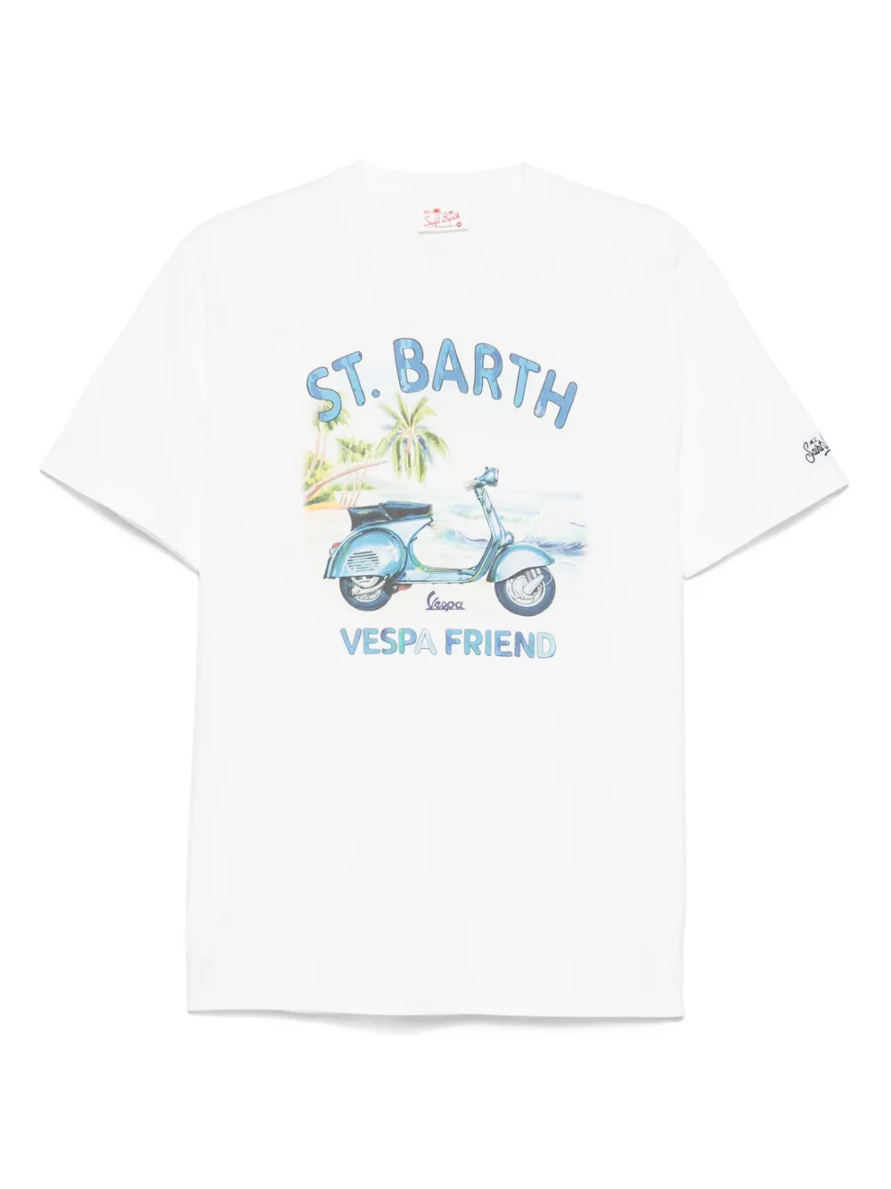 Mc2 Saint Barth White Vespa Friend T-shirt In White