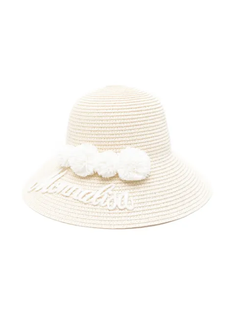 Monnalisa floral-appliqué hat