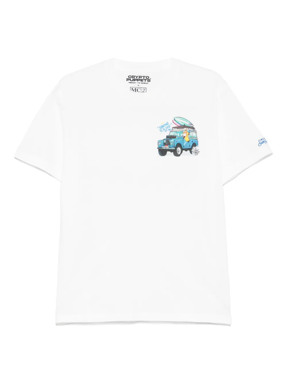 MC2 Saint Barth x Crypto Puppets Ready To Smile T-shirt Wit