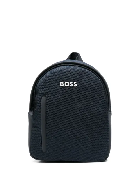 BOSS Kidswear rubberised-logo backpack