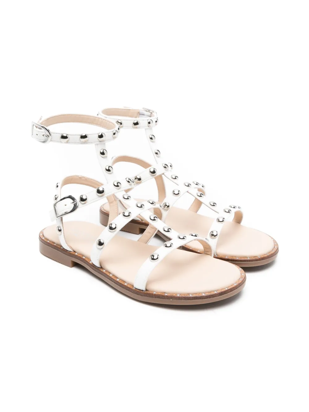 Monnalisa Sandalen met studs Wit