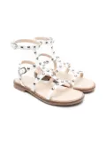 Monnalisa studded sandals - White