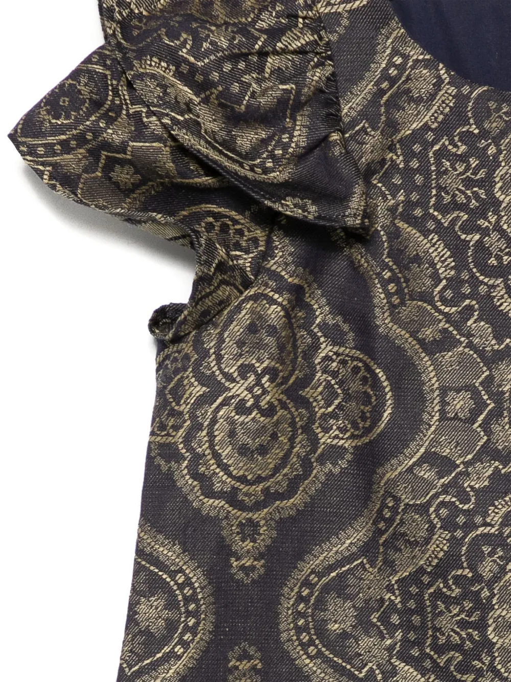 ETRO KIDS Damask jurk met jacquard-patroon Blauw
