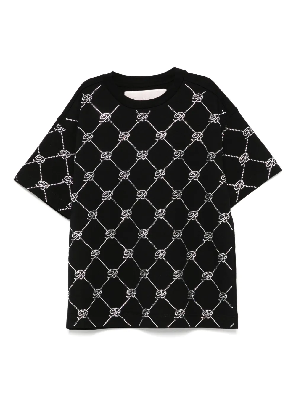 Miss Blumarine ビジューロゴ Tシャツ - ブラック Miss Blumarine ビジューロゴ Tシャツ - ブラック