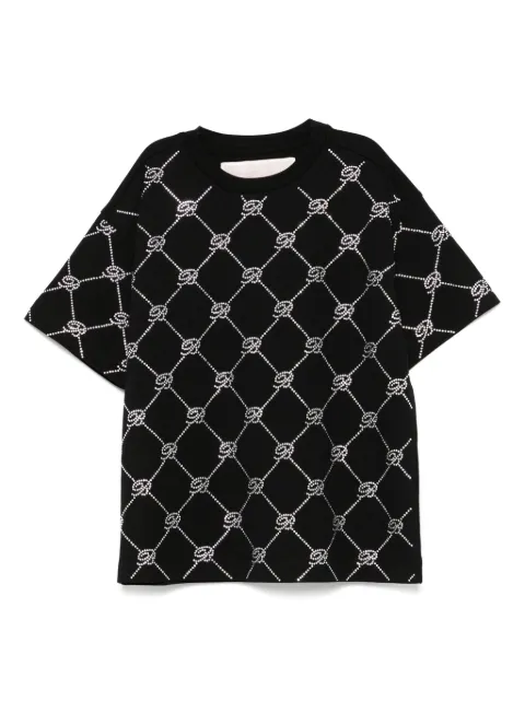 Miss Blumarine crystal-logo T-shirt