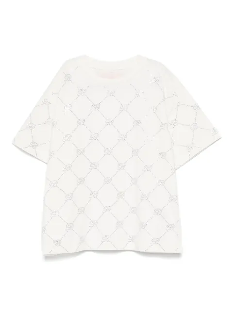 Miss Blumarine crystal-logo T-shirt