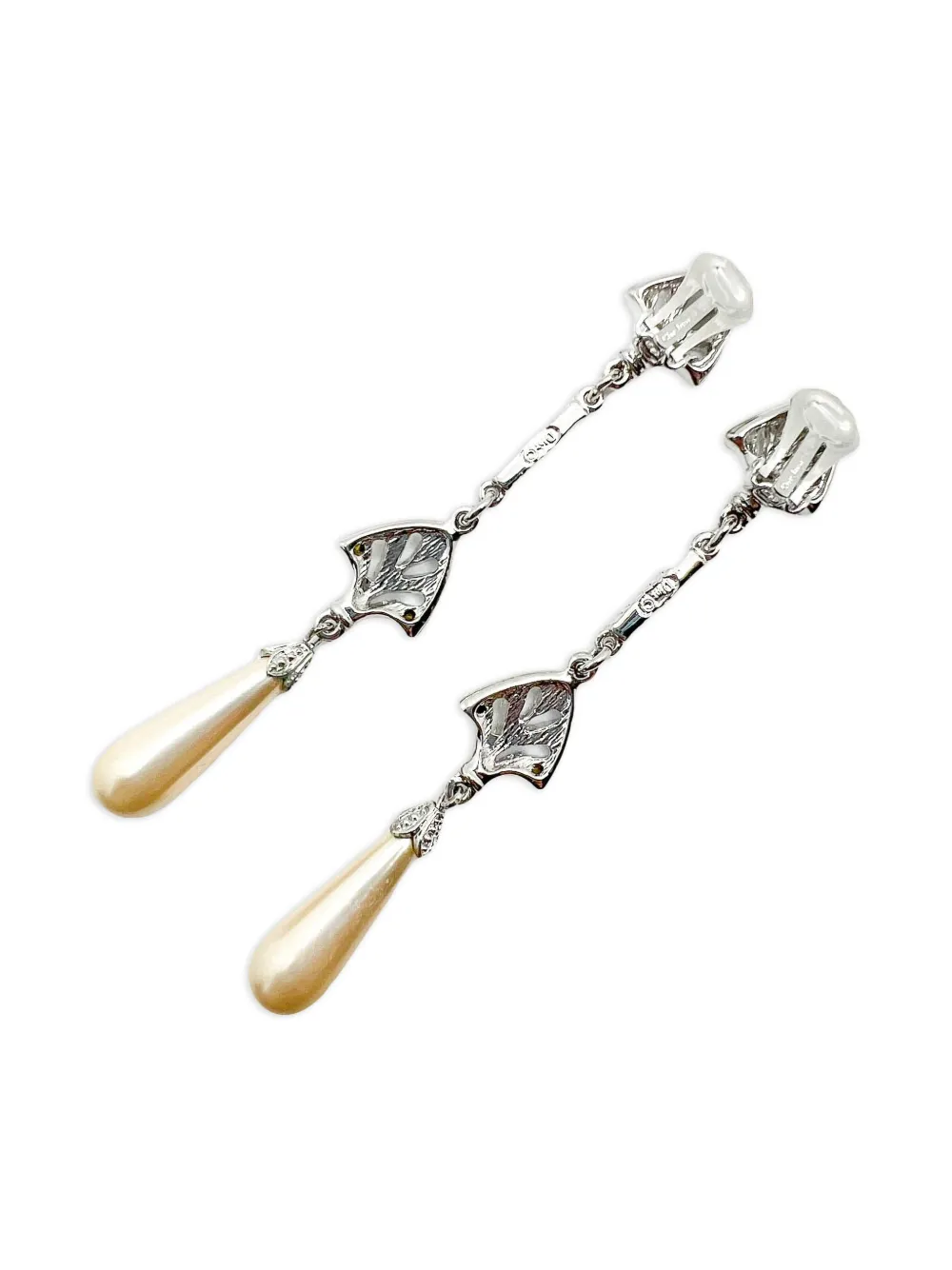 Christian Dior Pre-Owned 2000s Crystal Pearl Earrings | Image 2