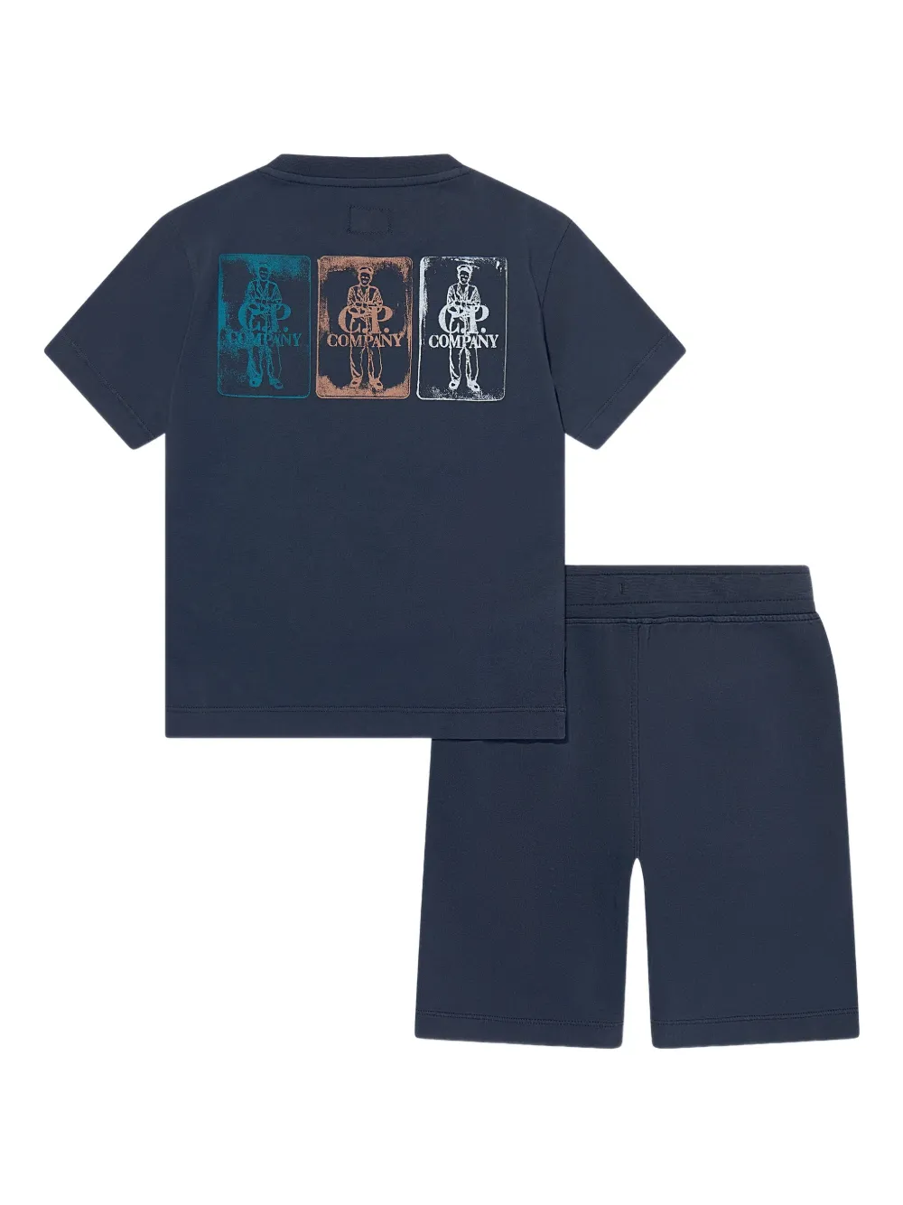 C.P. Company Kids Vest en broek met logoprint Blauw