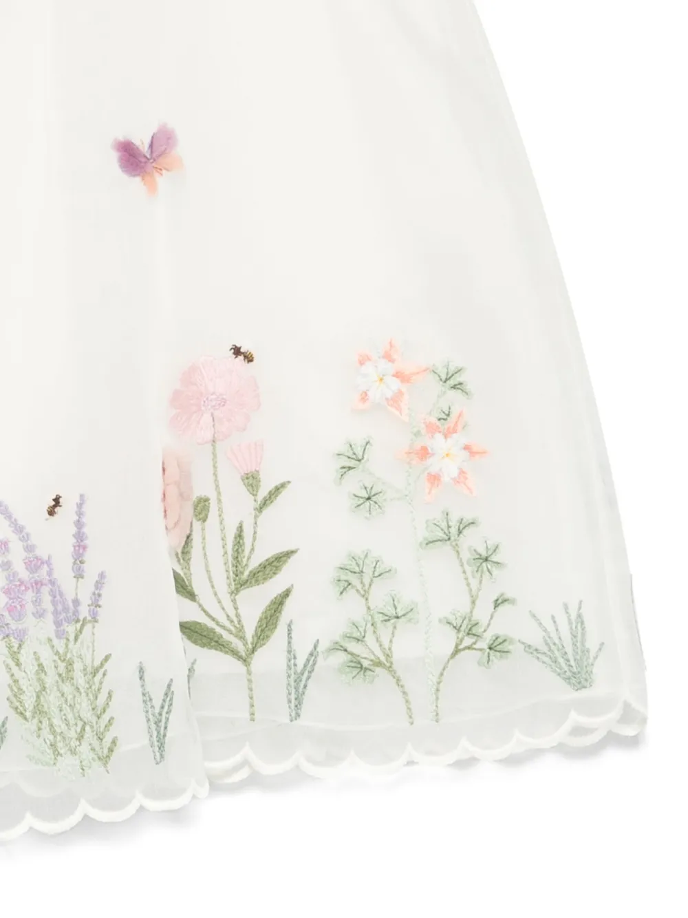 Fendi Kids Organza jurk Wit