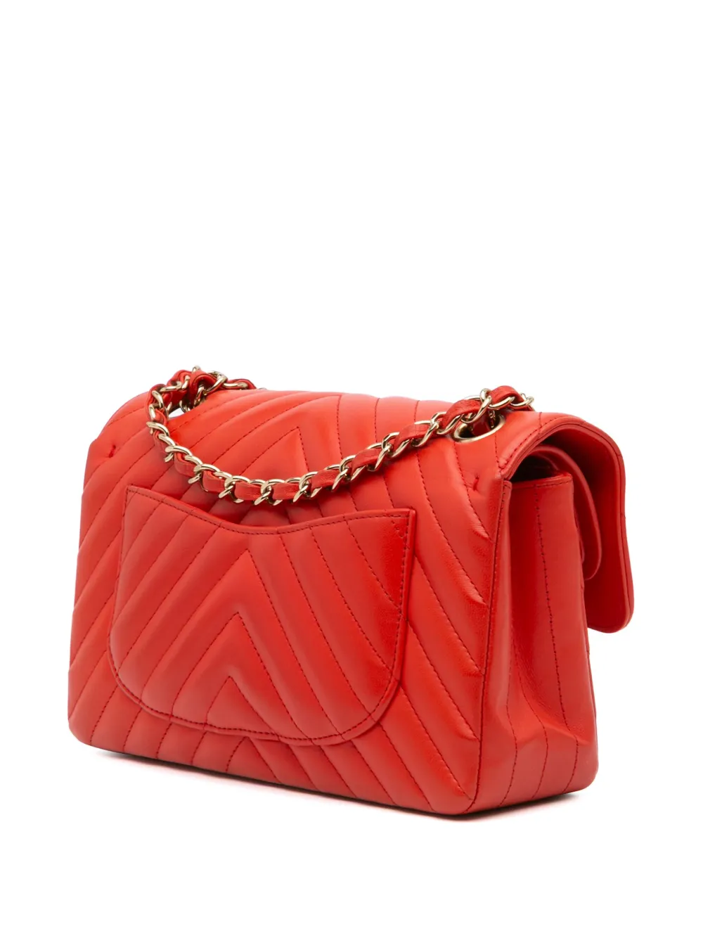 CHANEL Pre-Owned 2017-2018 Small Classic Chevron Lambskin Double Flap shoulder bag | Pre-Owned | Image 2