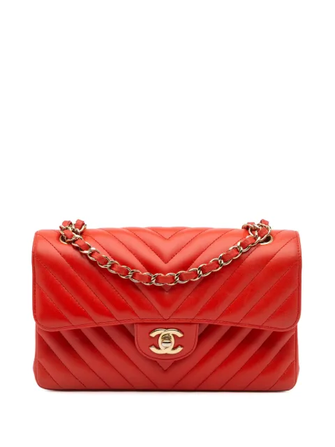 CHANEL Pre-Owned 2017-2018 Small Classic Chevron Lambskin Double Flap shoulder bag