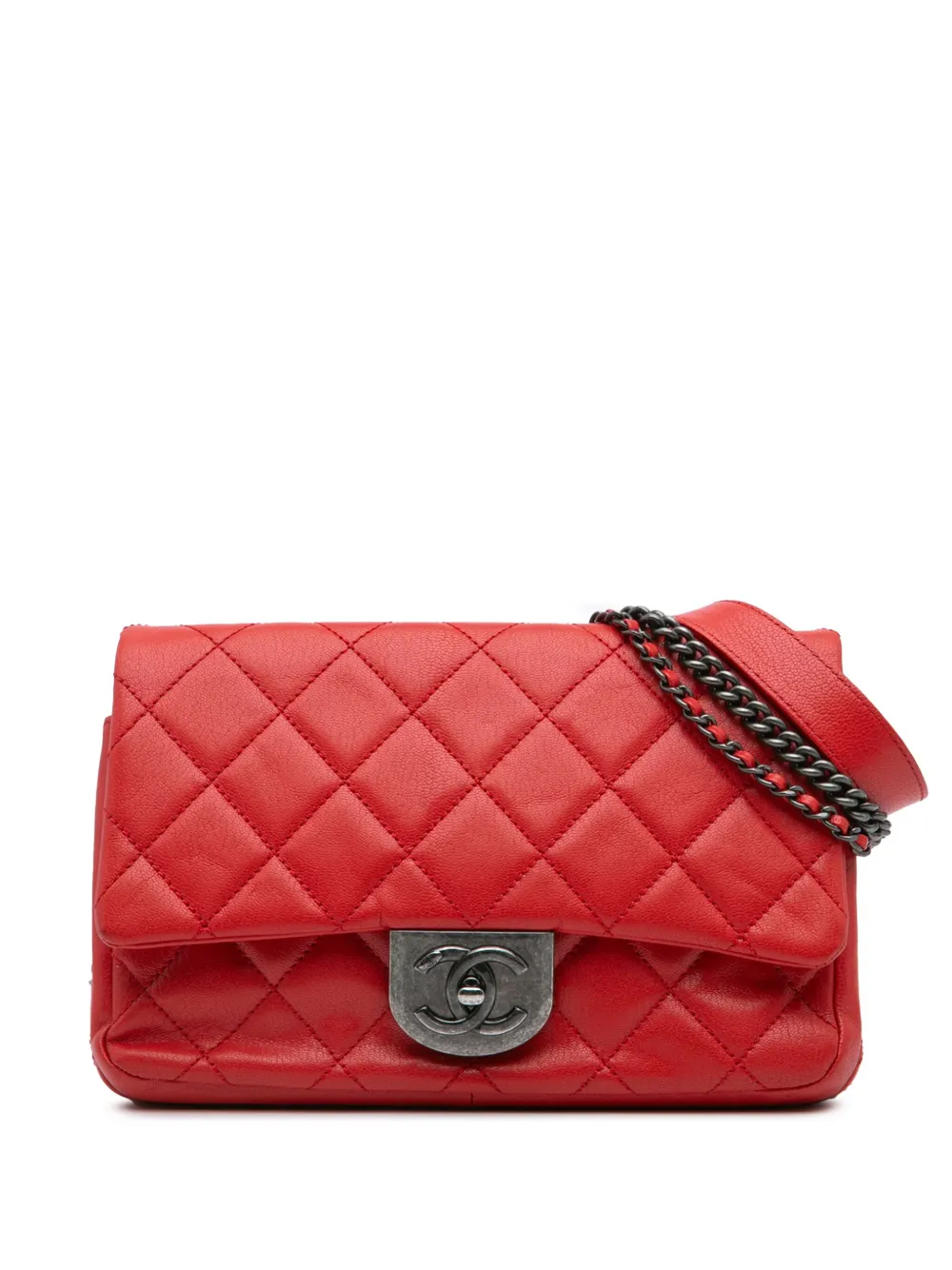 CHANEL Pre-Owned 2016-2017 スモール マトラッセ ゴートスキン ダブルキャリー ウエストチェーン フラップ CHANEL Pre-Owned 2016-2017 スモール マトラッセ ゴートスキン ダブルキャリー ウエストチェーン フラップ