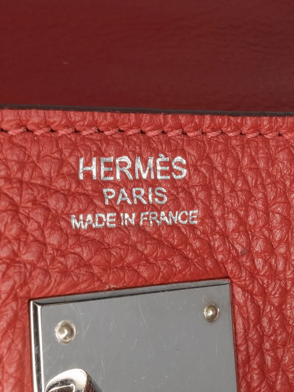 Pre-owned Hermes 2009 Clemence Kelly Ii Retourne 32 Satchel In 红色
