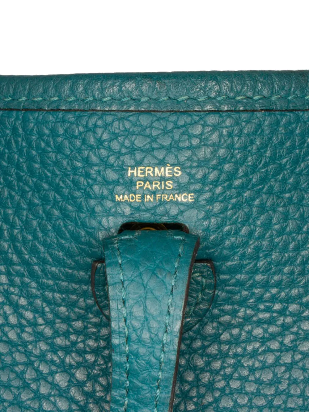 Pre-owned Hermes 2019 Clemence Evelyne Iii Tpm Crossbody Bag In 蓝色