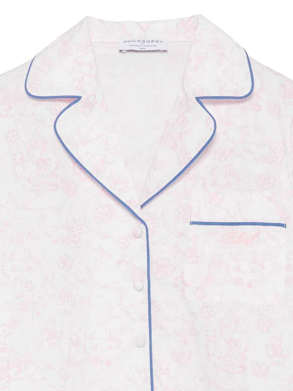 Philosophy Di Lorenzo Serafini Kids Shirt met kattenprint Roze