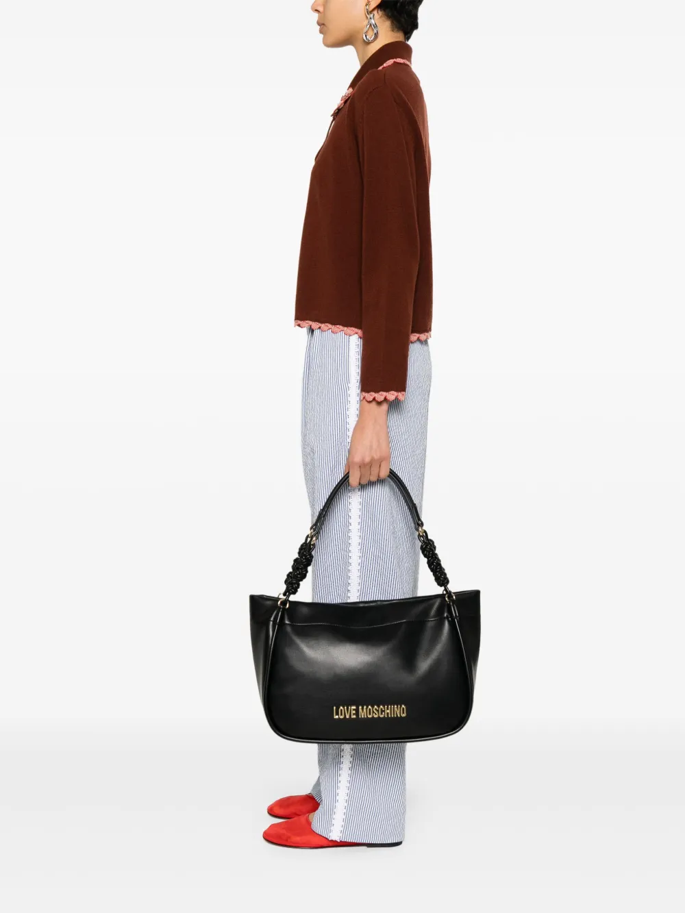Love Moschino Schoudertas van imitatieleer - Zwart