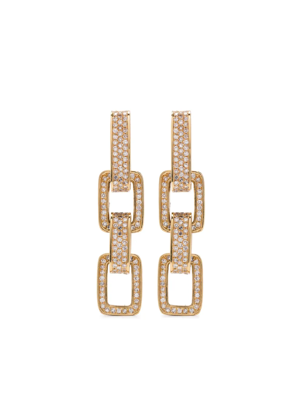 SHAY Triple Deco Link ダイヤモンド ドロップピアス 18Kイエローゴールド - ゴールドトーン SHAY Triple Deco Link ダイヤモンド ドロップピアス 18Kイエローゴールド - ゴールドトーン