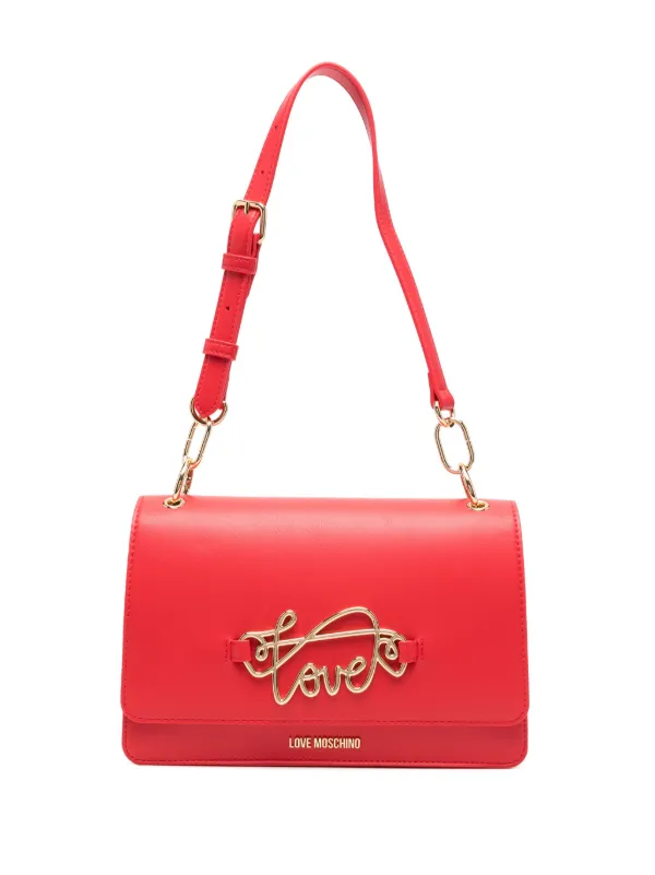 Love Moschino アップリケ ショルダーバッグ | レッド | FARFETCH JP