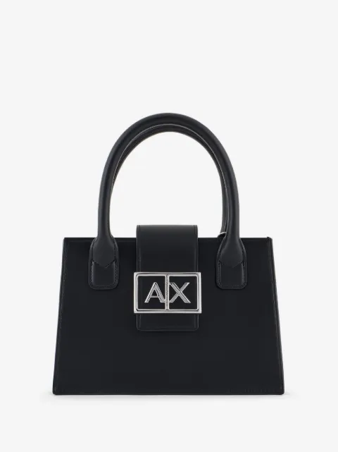 Armani Exchange logo-appliqué tote bag