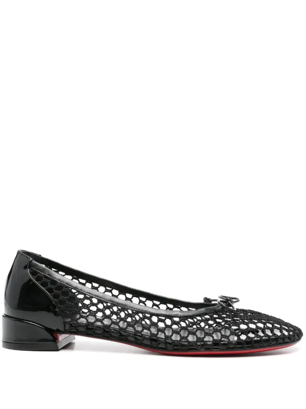 ◆Christian Louboutin◆Sweetie Jane バレエフラット Sweetie Jane suede ballet flats in black - Christian