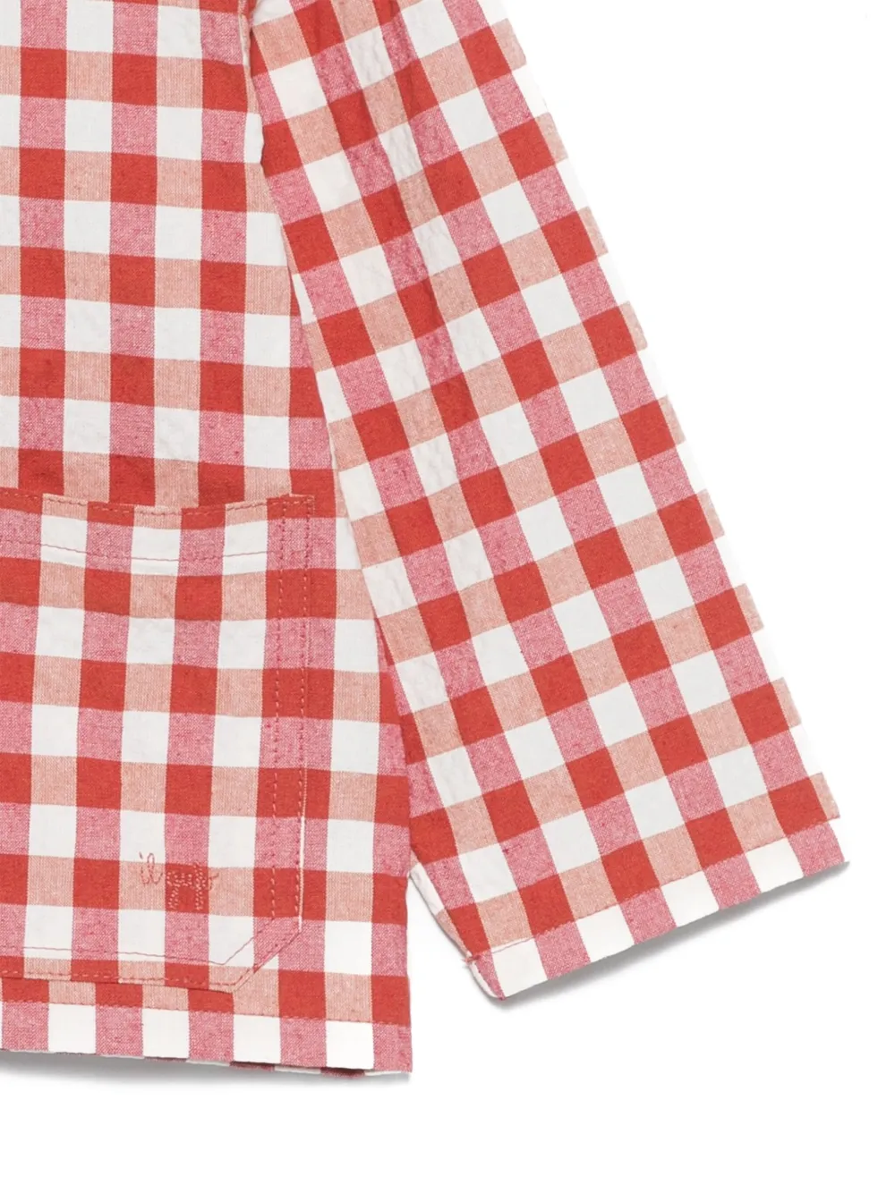 Il Gufo Shirtjack met gingham ruit Rood