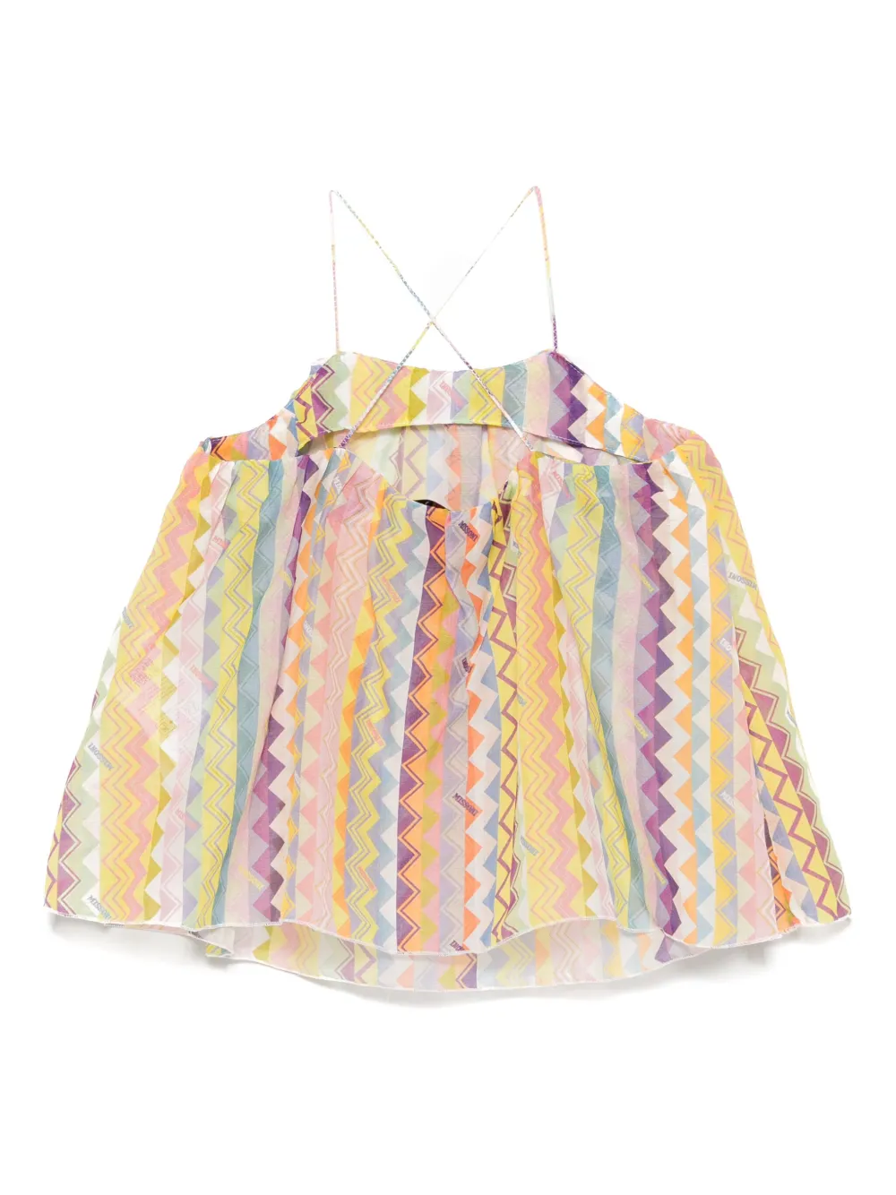 Missoni Kids Shirt met zigzag-print Geel