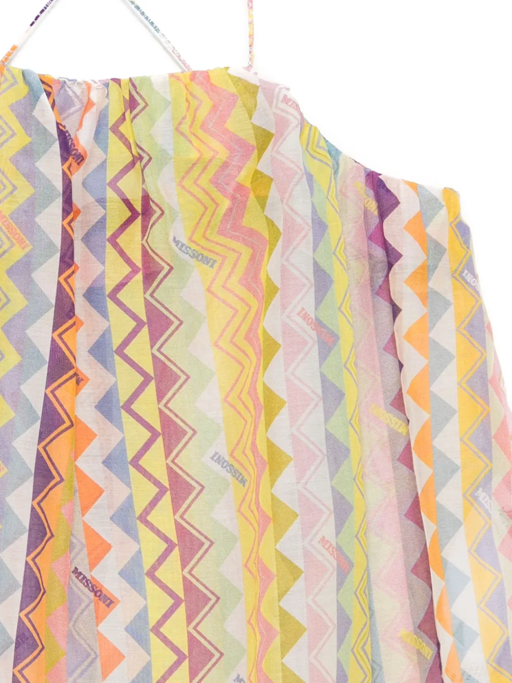 Missoni Kids Shirt met zigzag-print Geel