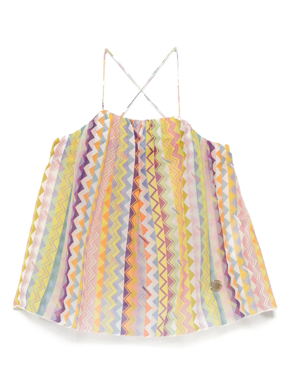 Missoni Kids Shirt met zigzag-print Geel