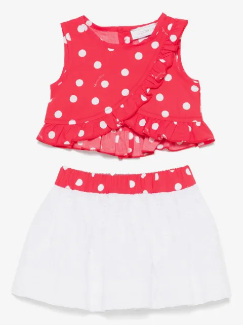 Monnalisa cotton skirt set 