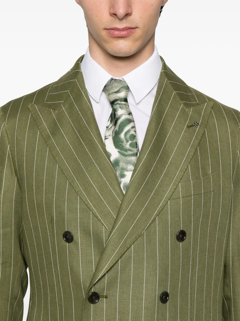 Tagliatore Pak met krijtstreep Groen