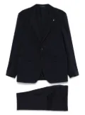 Tagliatore slub-texture suit - Blue