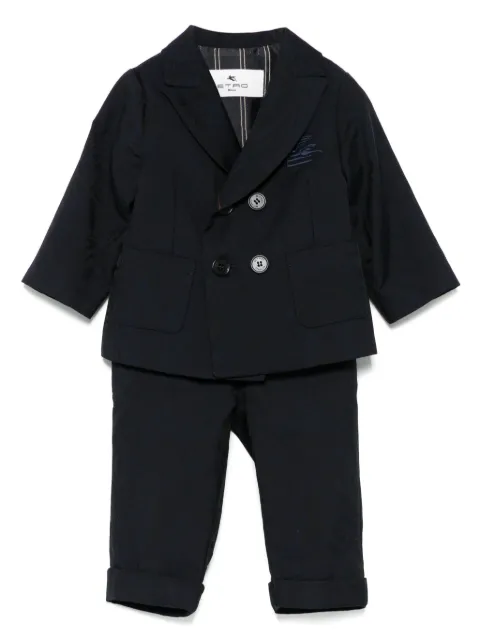 ETRO KIDS traje con motivo en jacquard