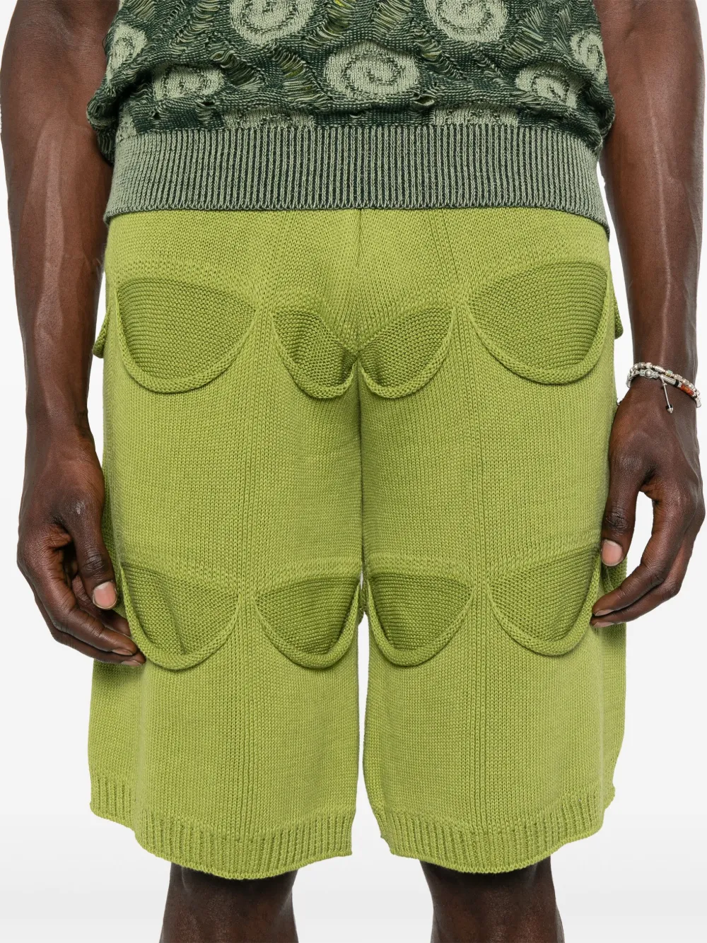 Isa Boulder Shorts met meerdere zakken Groen
