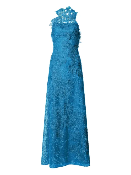 Robe en dentelle à coupe longue - Alberta Ferretti - Modalova