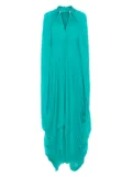 Alberta Ferretti cape-detail maxi dress - Green