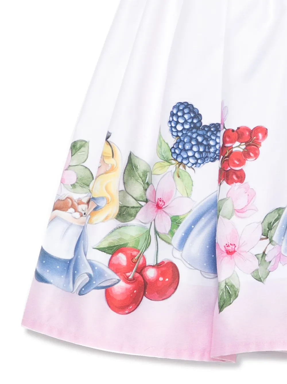 Monnalisa x Disney Alice satijnen rok Wit