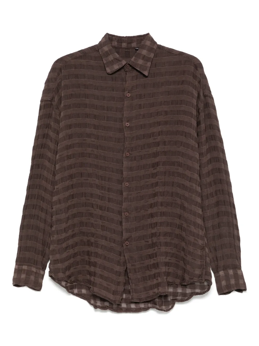 Costumein camisa con dobladillo redondeado | marrón | Image 1