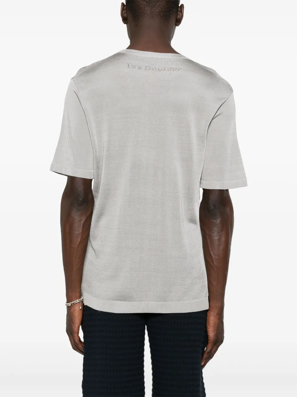 Isa Boulder Fijngebreid T-shirt Grijs