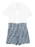 Fendi Kids FF jacquard shorts set - White