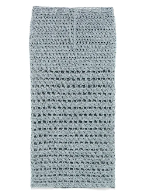 A.M.G. falda midi de tejido flojo