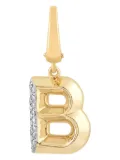 Tryyst 18kt yellow gold Alphabet B diamond charm