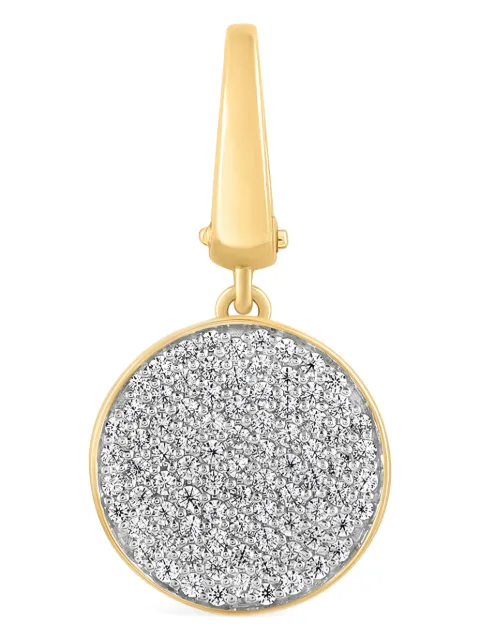 Tryyst 18kt yellow gold medallion diamond charm