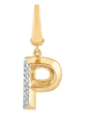 Tryyst 18kt yellow gold Alphabet P diamond charm