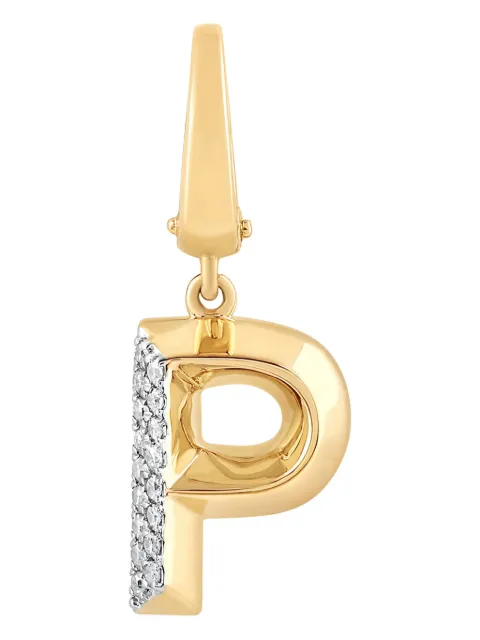 Tryyst 18kt yellow gold Alphabet P diamond charm