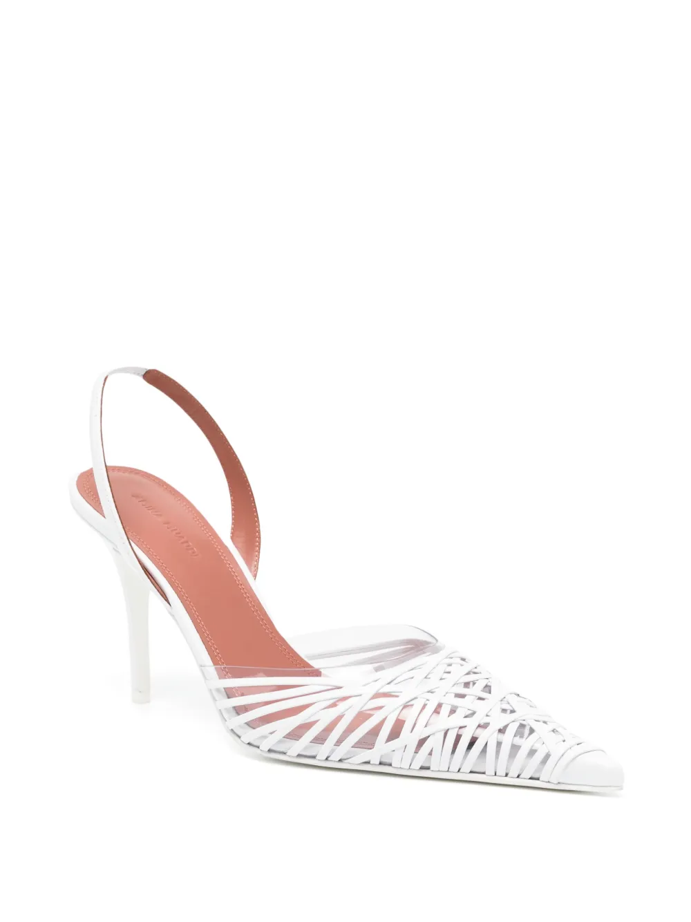 Amina Muaddi 90 mm Lori pumps - Wit
