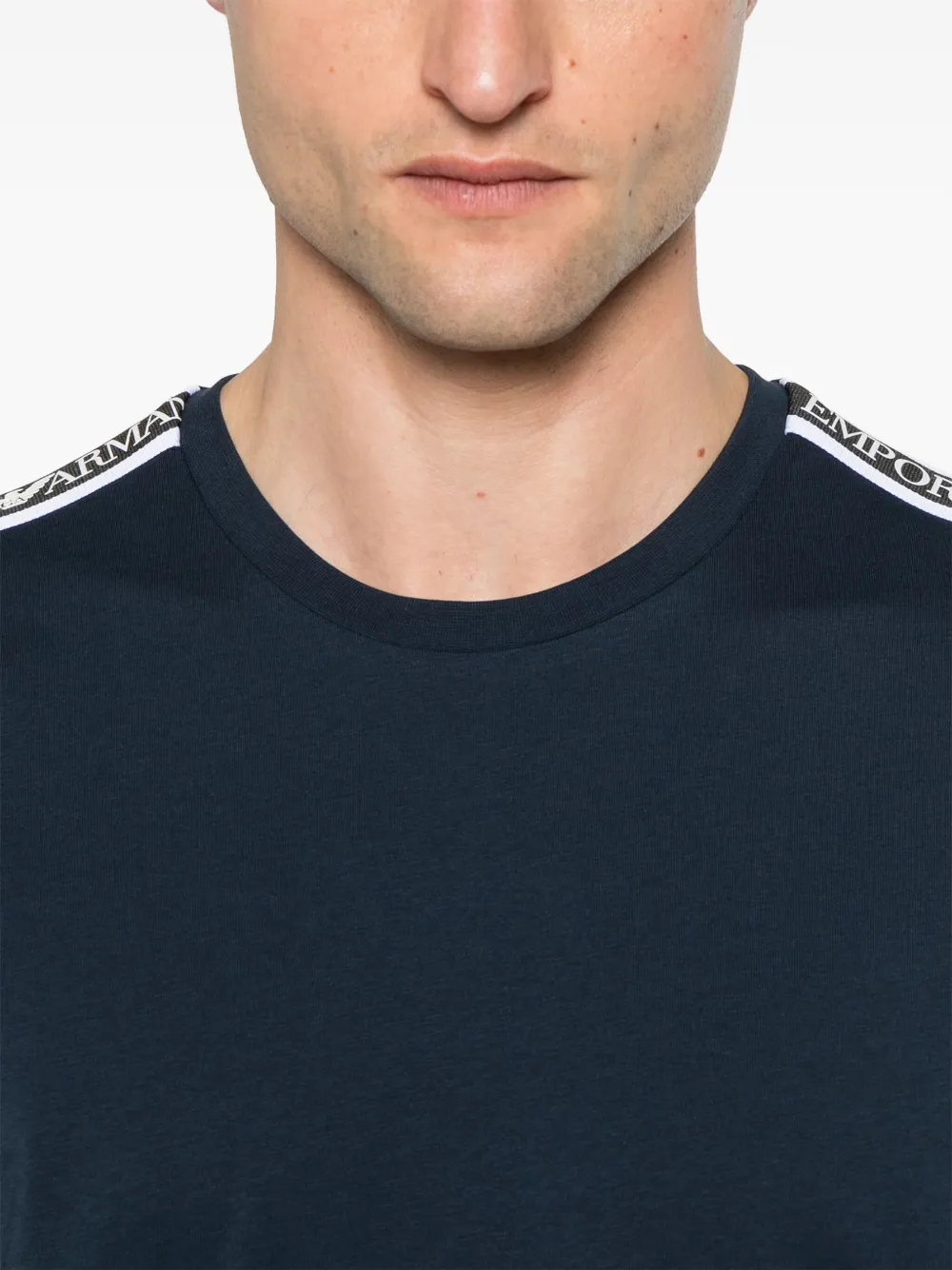 Emporio Armani T-shirt met logo Blauw