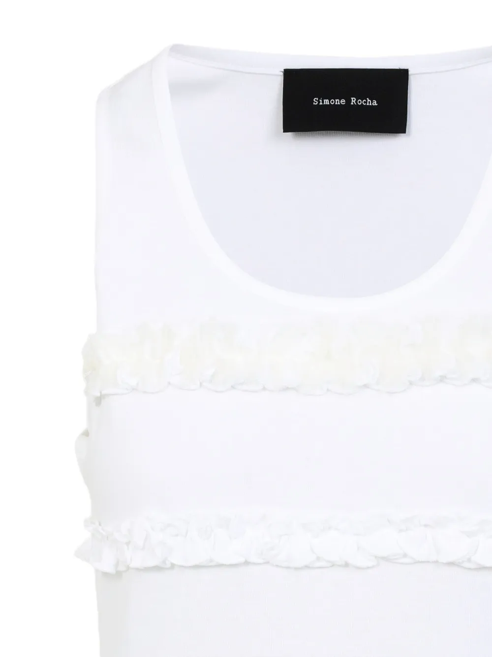Simone Rocha Top met ruches Wit